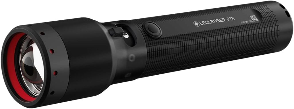 Ledlenser P7R Torcia LED ricaricabile, 2000 lm, 320 m, USB-C, IP68, 80 h, 4 modalità – Tattica per escursioni, emergenza