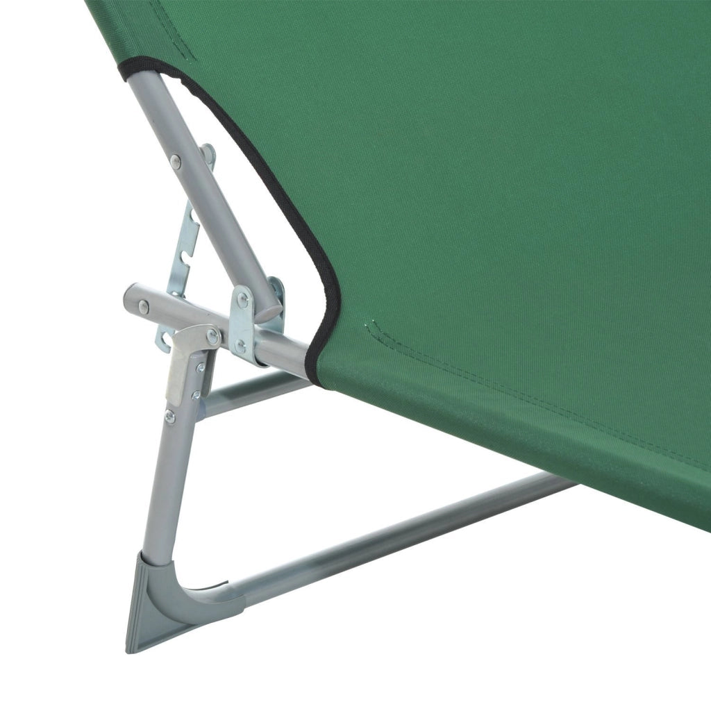 Letto da Campeggio Pieghevole con Testiera Regolabile ¨C Zephmum ¨C Verde 187x58x28 cm