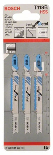 2608631673 - Set 3 lame per seghetto alternativo T 118 B Basic for Metal