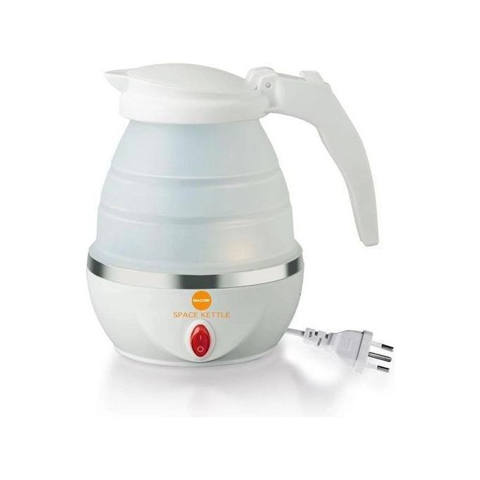 Macom Bollitore elettrico pieghevole SalvaSpazio da viaggio 0,8 L Bianco 1100 W