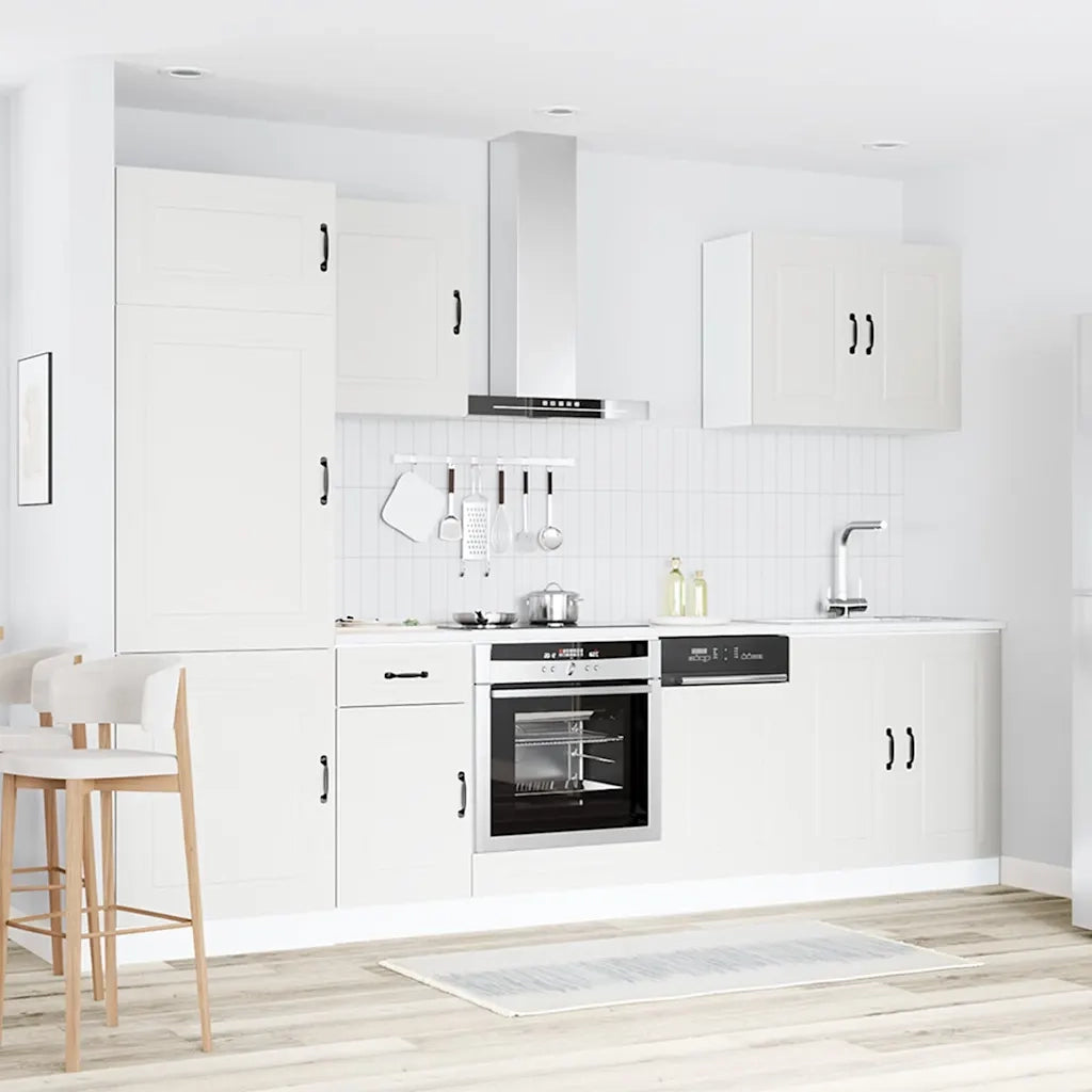Set Mobili da Cucina 7 pz Kalmar Bianco Legno Multistrato 3314761