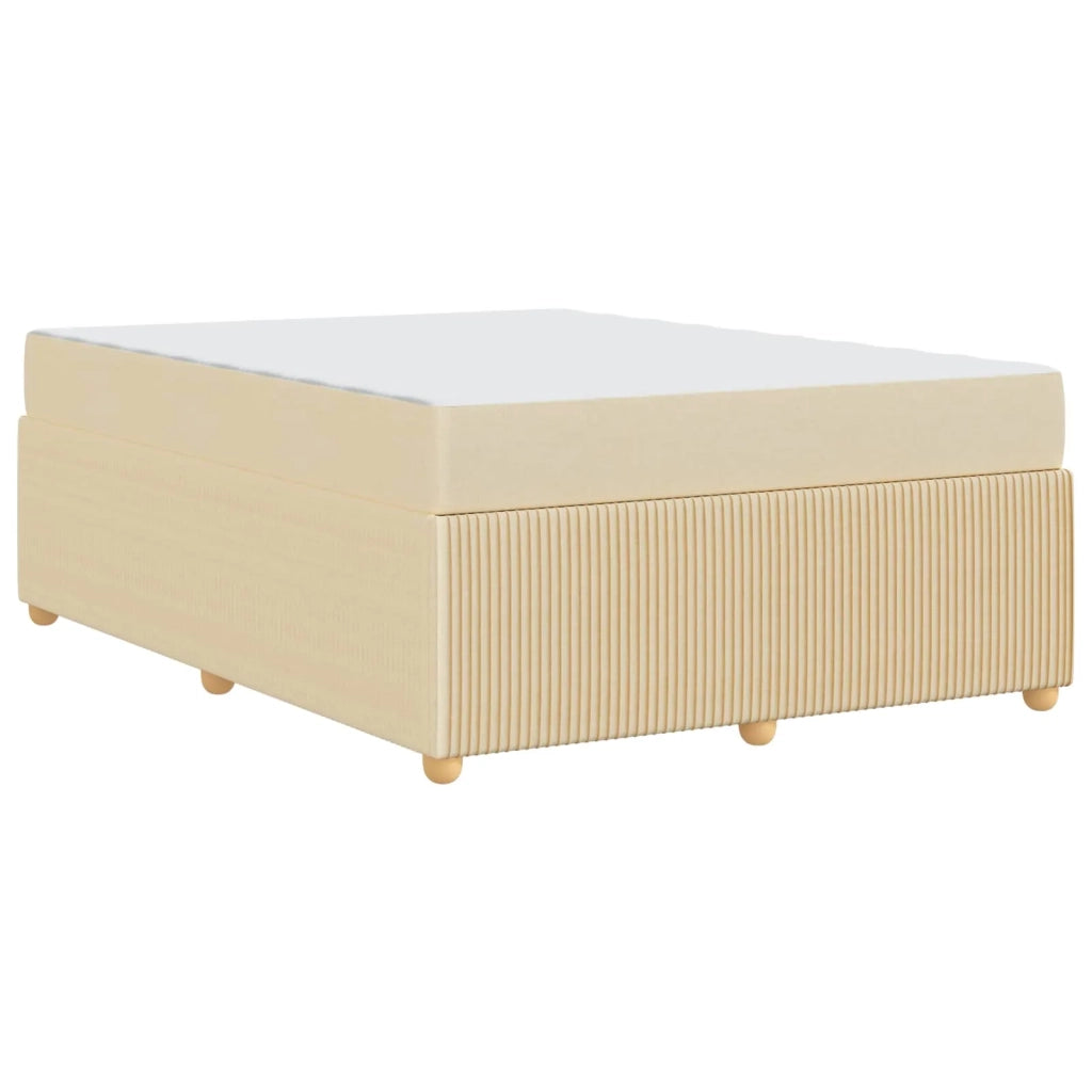 Struttura del letto con materasso-Giroletto Crema 160 x 200 cm Tessuto