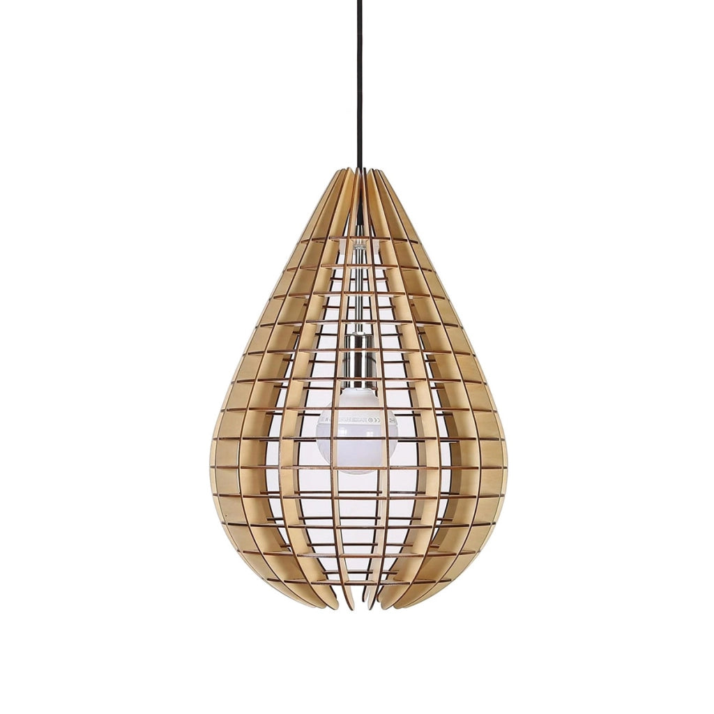 Lampada a sospensione Illumination in compensato naturale Vikasa Home