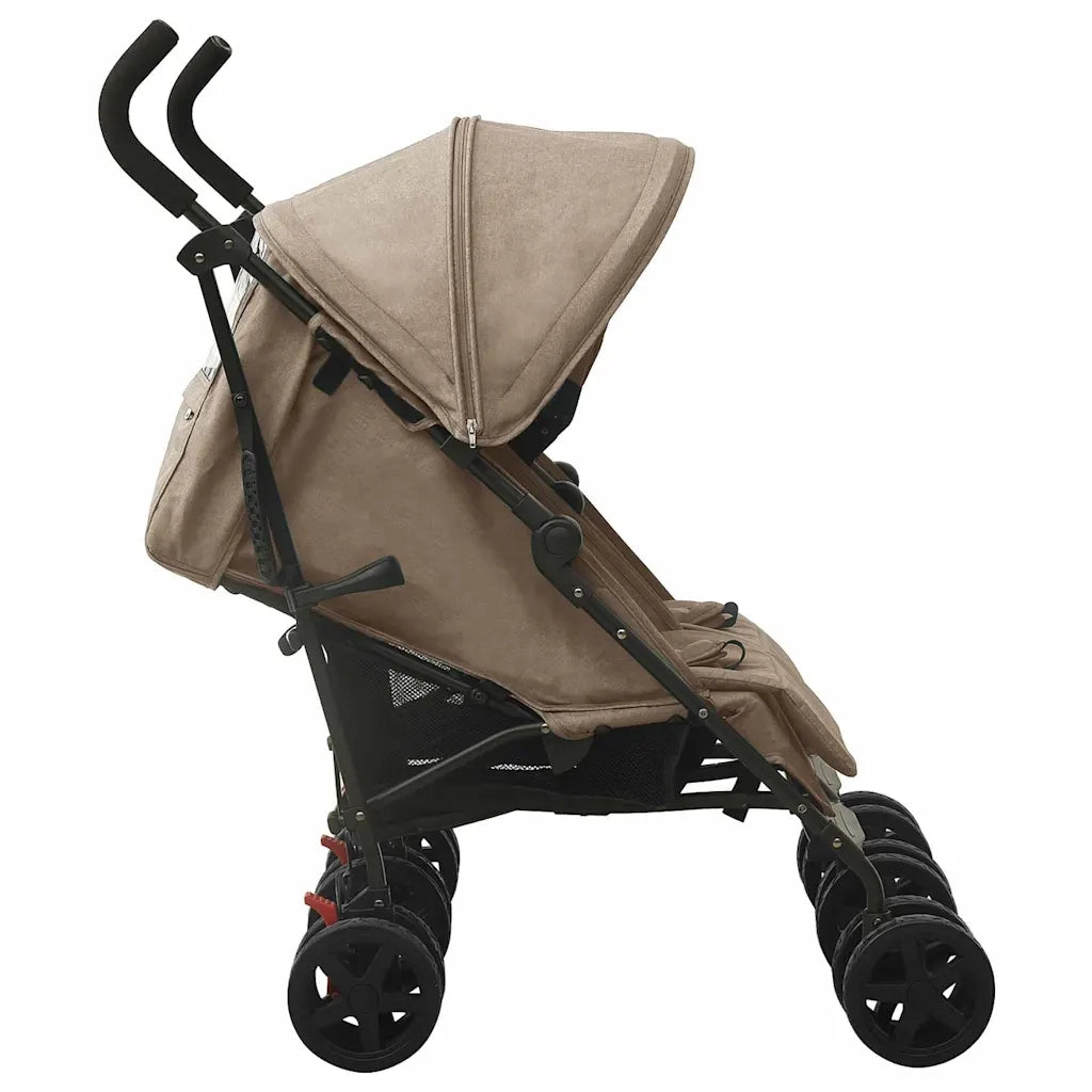 Passeggino Gemellare Grigio Talpa in Acciaio 10237