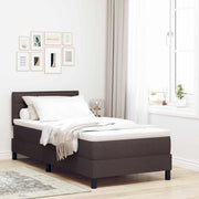 Letto a molle con materasso Marrone Scuro 90 x 200 cm Tessuto 3342103