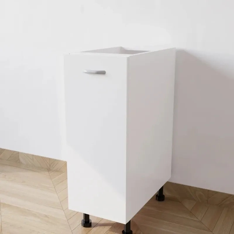 Mobile Base 30 Compreso Di Anta. H 72 Cm L 30 Cm P 55.5 Cm. Spedizione In Kit Bianco
