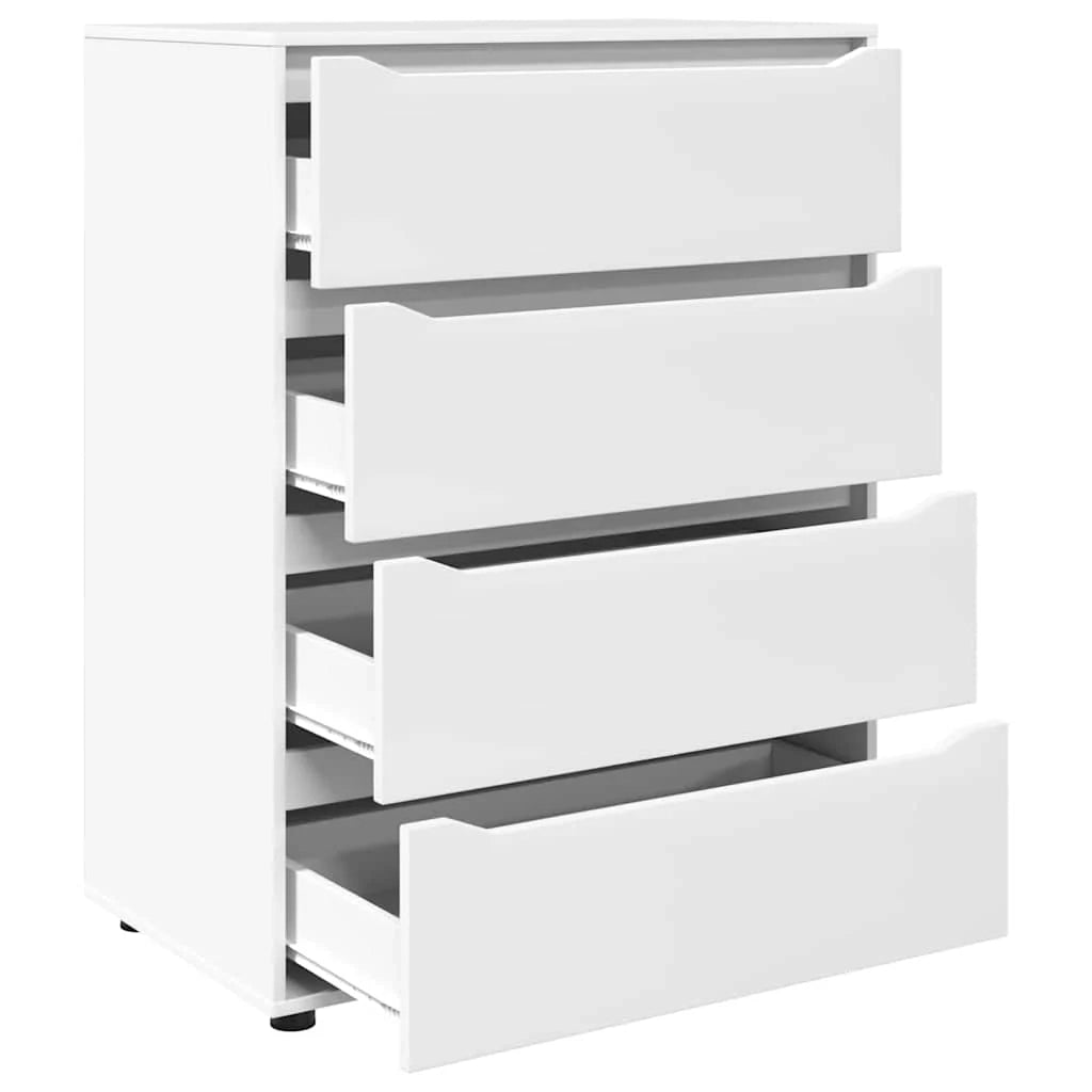 Set di 2 mobili contenitori minimalisti 80 x 48 x 105 cm con pratici cassetti in legno ingegnerizzato bianco 02_0056176