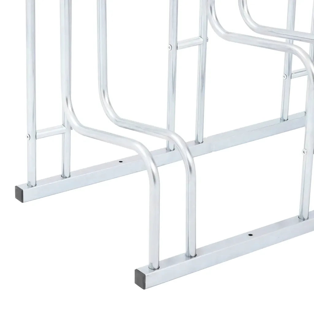 Supporto per 5 Bici da Pavimento Autoportante Acciaio Zincato 4005571