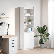 Credenza-Buffet-Armadio da cucina Bianca 50x35x180 cm in Legno Multistrato