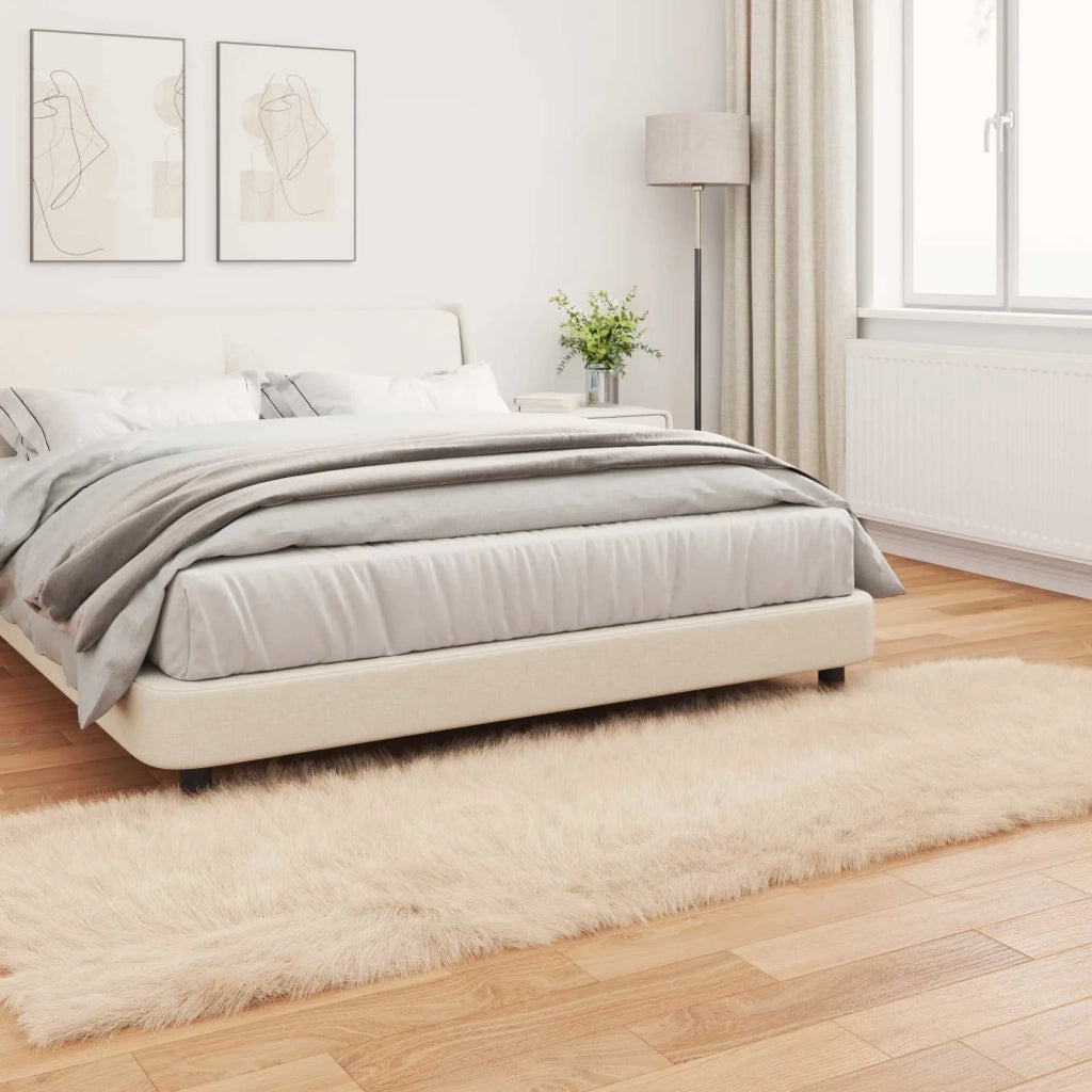 Tappeto in finta TAFALLA | Tappeto del soggiorno Beige 80 x 250 cm Poliestere