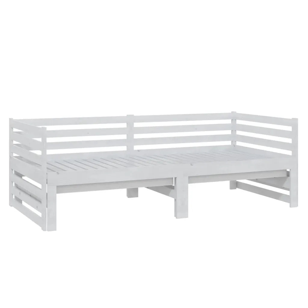 Dormeuse Estraibile 2x(90x200) cm Bianca in Massello di Pino cod mxl 64422
