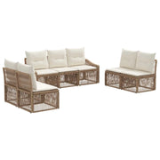 Set Divano da Giardino 7 pcs Beige polyrattan 3435975