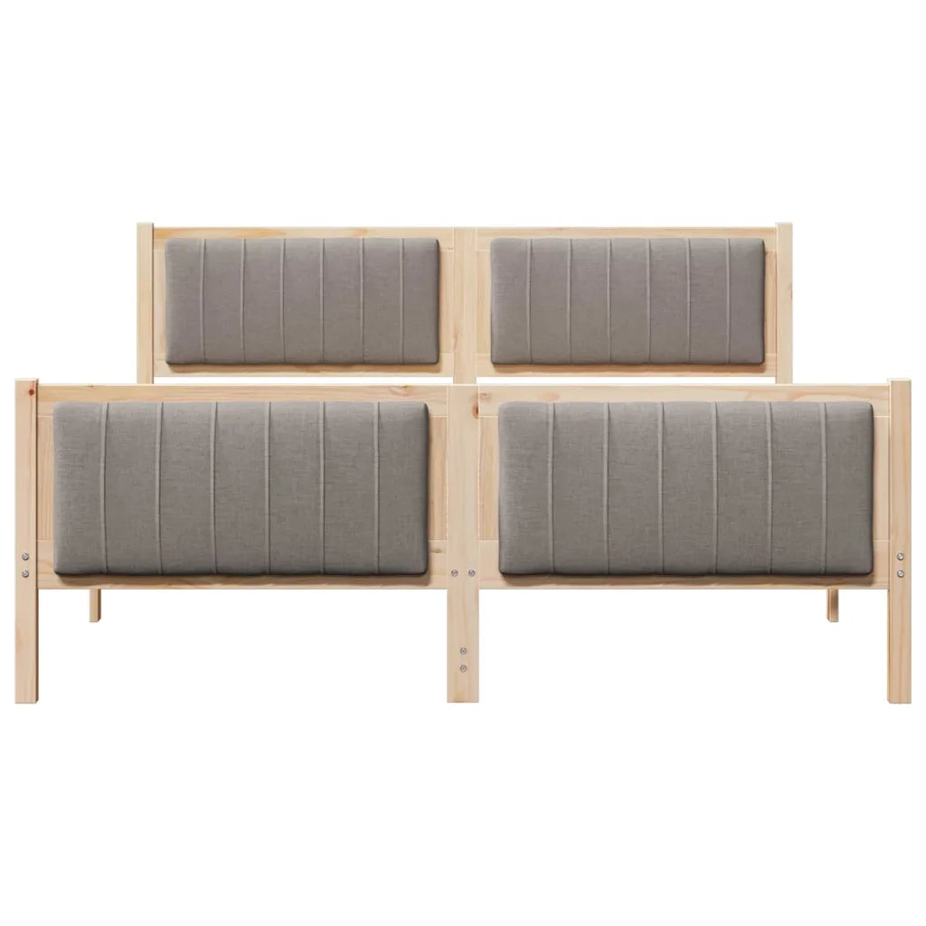 Struttura del Letto con testiera Marrone e taupe 150 x 200 cm 3394316