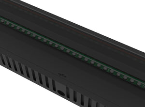 Camino a Vapore Elettrico da Incasso 220x48,5x33 cm Invapo con LED RGB Nero