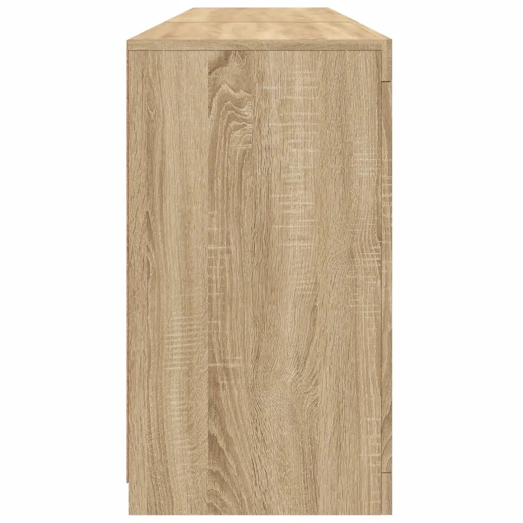 Credenza | Madia | Buffet da pranzo | Armadio da pranzo con Luci LED Rovere Sonoma 162x37x67 cm