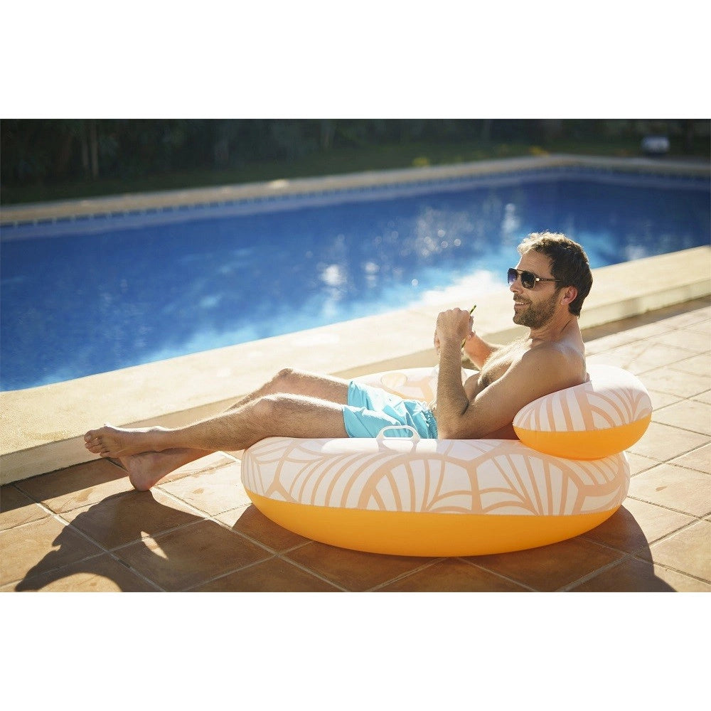 Trade Shop - Poltrona Gonfiabile Comfort Plush Galleggiante Piscina Spiaggia 118x117cm 43643 -