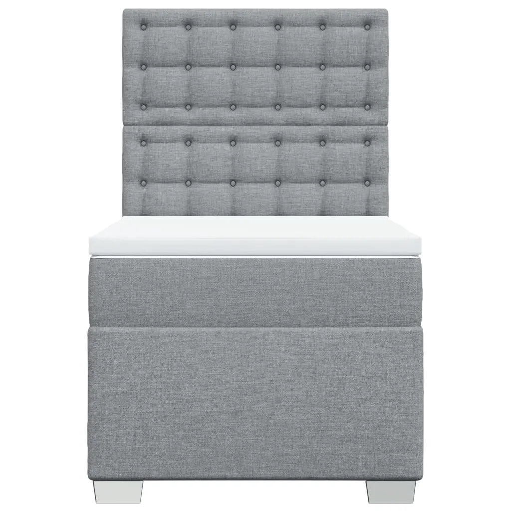 Giroletto a Molle con Materasso Grigio Chiaro 90x190 cm Tessuto 3290357