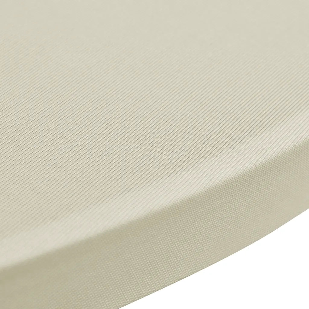 Coperture Verticali per Tavolo 4 pz ?80 cm Crema Elastico CFW1090728