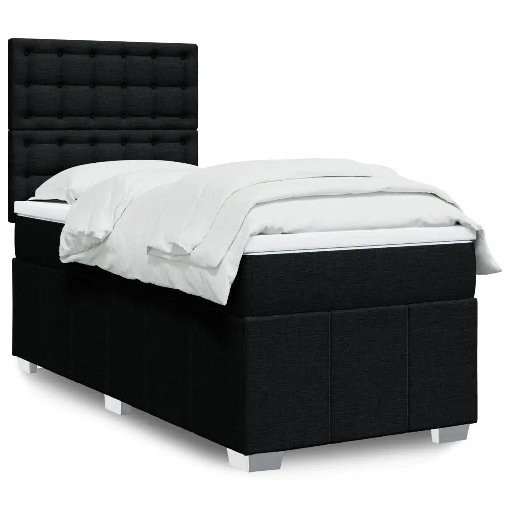 Giroletto a Molle con Materasso Nero 80x200 cm inTessuto 3291511