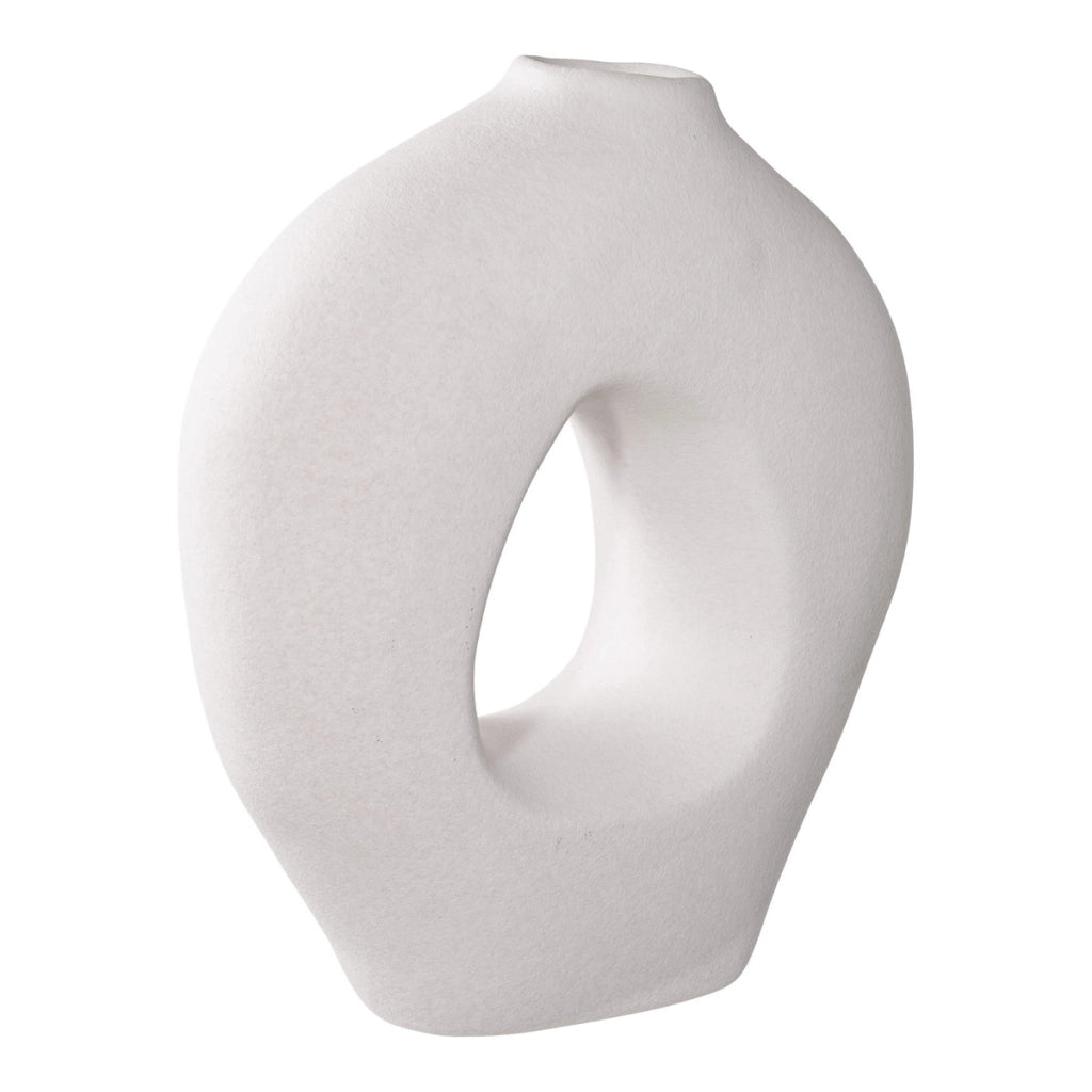Vaso Decorativo Milano, Bianco, Ceramica, 10,5x24x27,8 cm