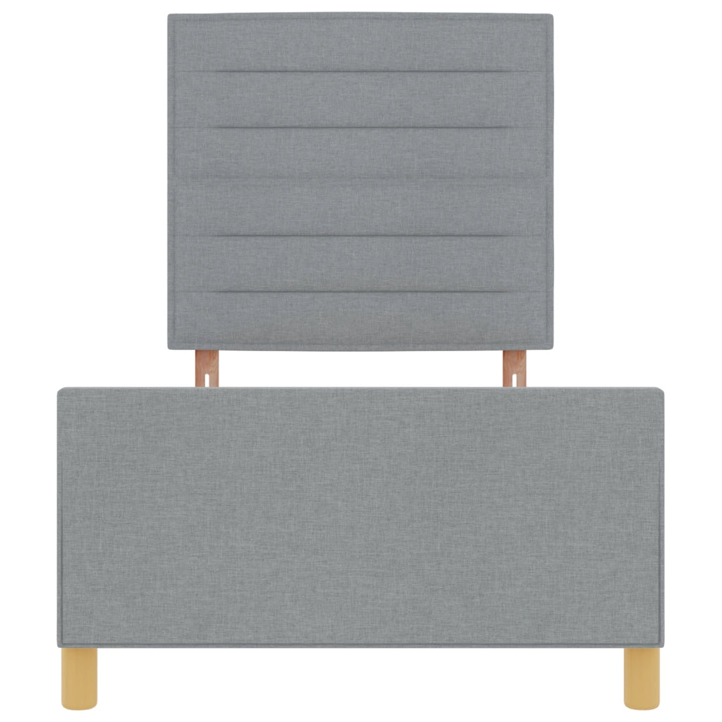 Struttura del letto  Grigio chiaro 90x200 cm Tessuto