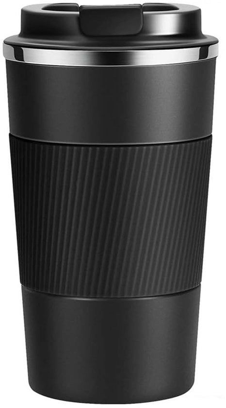 Tazza da caffè 380 ml - Acciaio inossidabile - Imbottita - Tazza da viaggio - Tazza termica - Adatta per contenitori per tazze