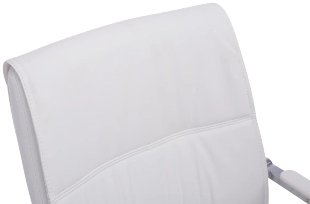 Set di 2 sedie a sbalzo XXL Anubis in similpelle bianco