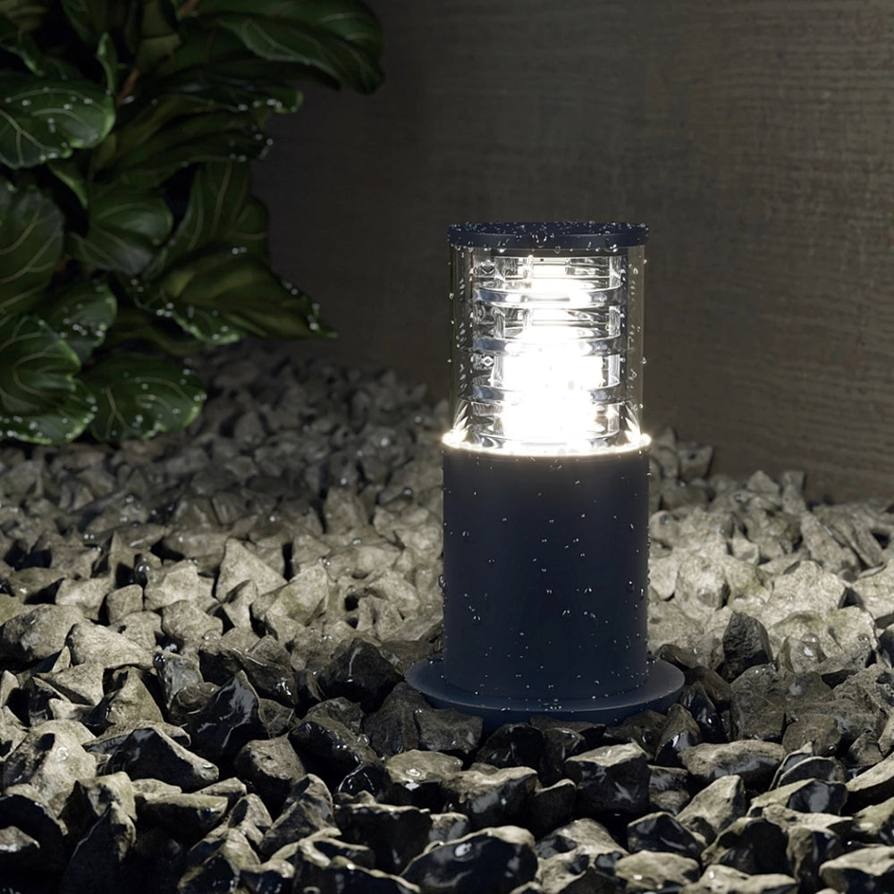 Lampione Per Esterno Moderno Alluminio Nero 1 Luce E27 60W Ip54