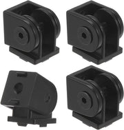 Quattro scharnieri in alluminio 180° regolabili per profilo serie 2020, nero, larghezza di apertura 6 mm