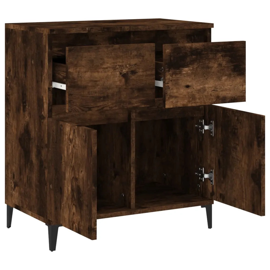 Credenza-Buffet-Armadio da cucina Rovere Fumo 60x35x70 cm in Legno Multistrato 402582