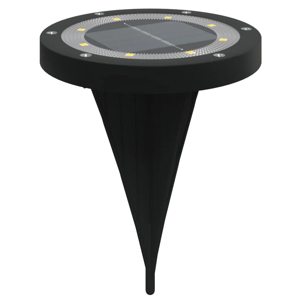 Set di 4 luci solari da giardino pratica illuminazione per esterni 11 x 13 cm nero PS 02_0056673