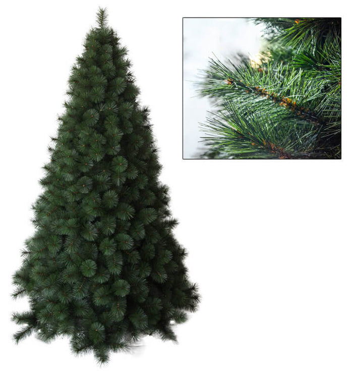 Albero di Natale Artificiale 180 cm 54 Rami Quercia del Gargano Verde
