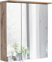 Specchio in stile rurale con decorazione in legno di quercia - dimensioni 605 x 16 x 723 cm