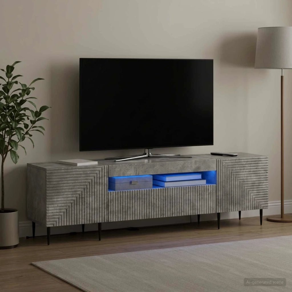 Mobile TV LED Grigio Cemento Legno ingegnerizzato 896908