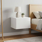 Mobiletto da notte a muro 2 pcs Bianco Lucido 33 x 34,5 x 20 cm 898434