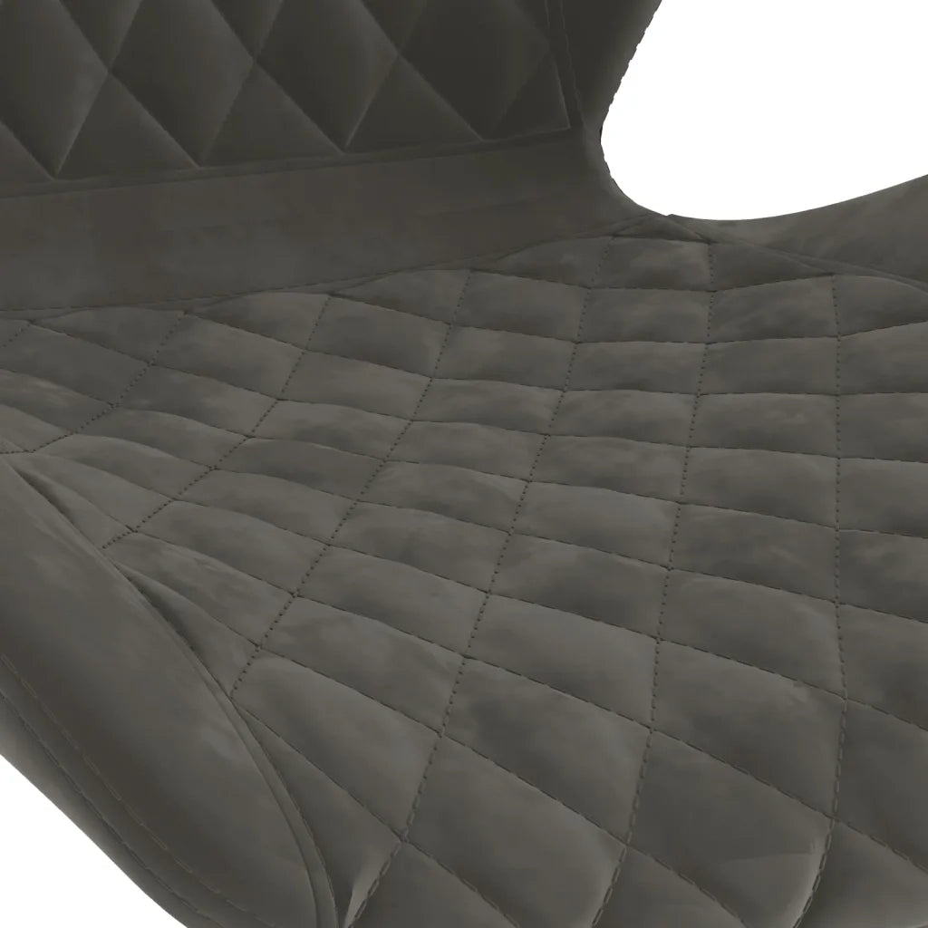 Sgabelli da Bar 2 pz Grigio Scuro in Velluto cod mxl 57327