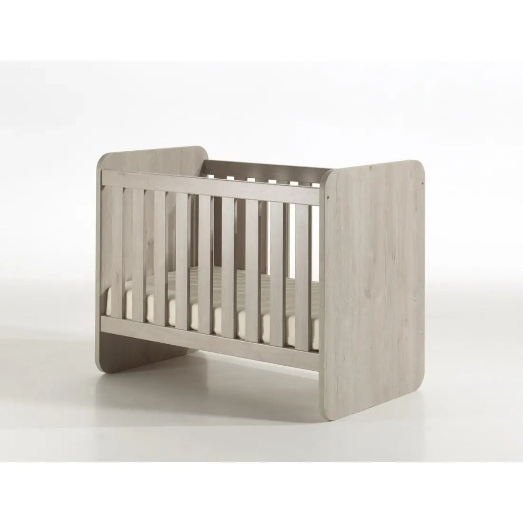 Lettino per bambini robusto 60x120 trasformabile in letto per bambini 90x200 colore rovere chiaro collezione DANY