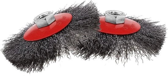 Wielborstels in Acciaio Crimp Cup di Sostituzione - 2 Pezzi - Grinder a Lame M14 Compatibile