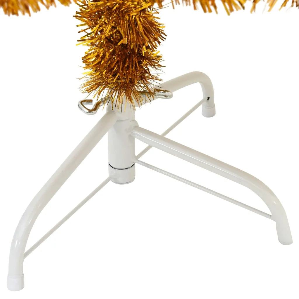 Albero di Natale Artificiale a MetÃ  con Supporto Oro 120 cm PVC