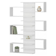 Biblioteca Trenzano, Libreria 11 Ripiani, 75x21x161h cm Bianco