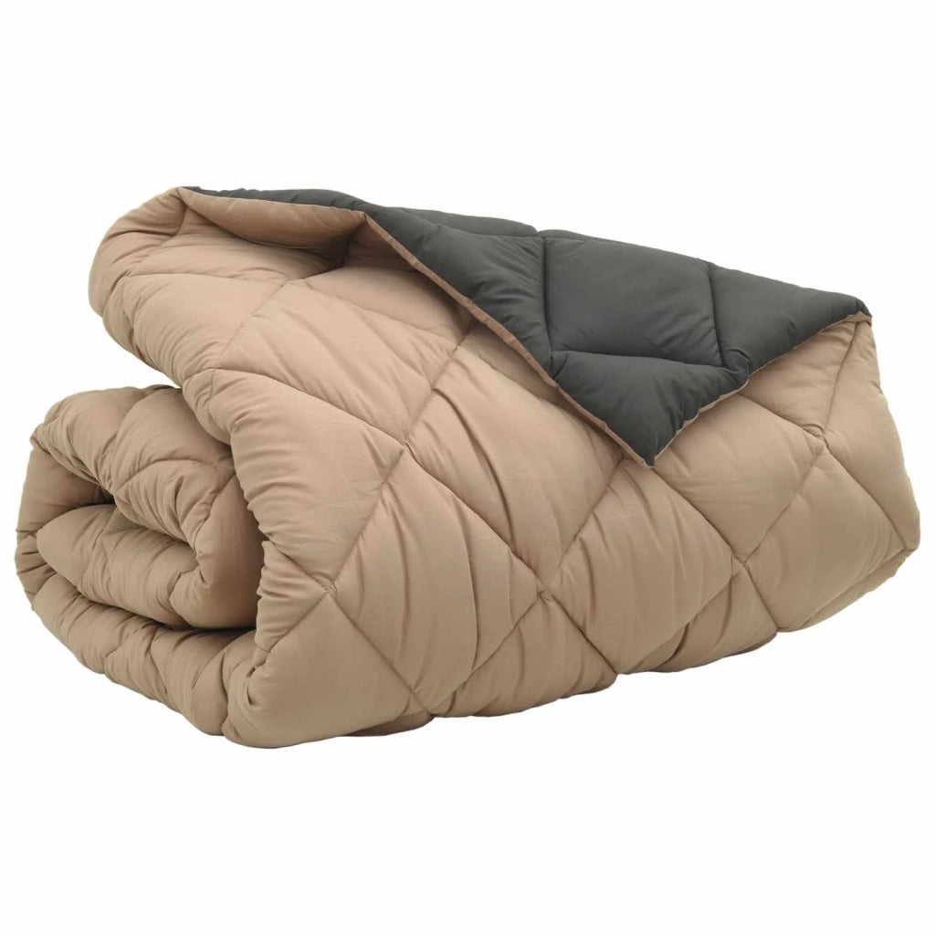 Piumone | Duvet Invernale Antracite e Talpa 200 x 240 cm Microfibra