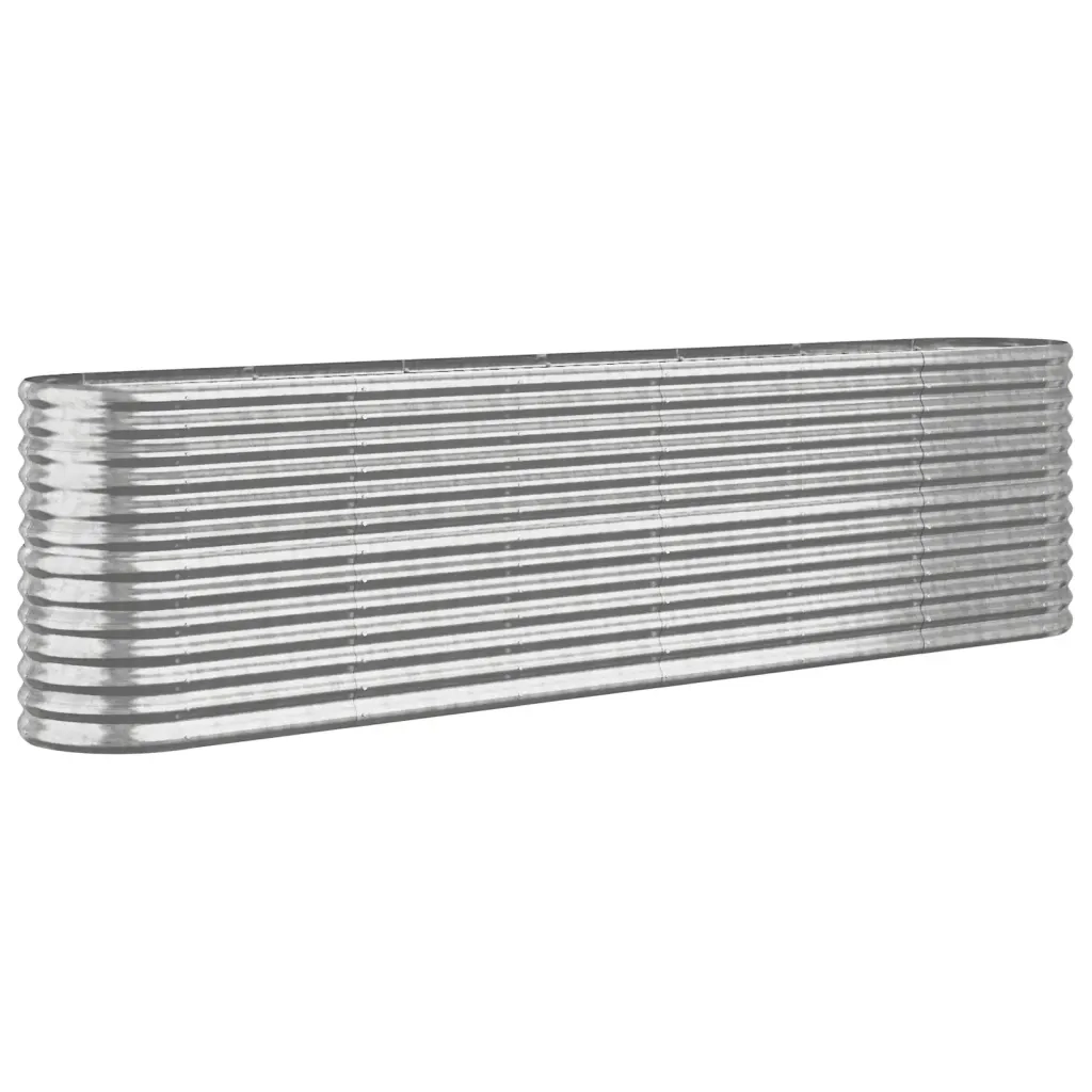 Letto Giardino Acciaio Zincato 260x40x68cm Argento 318907