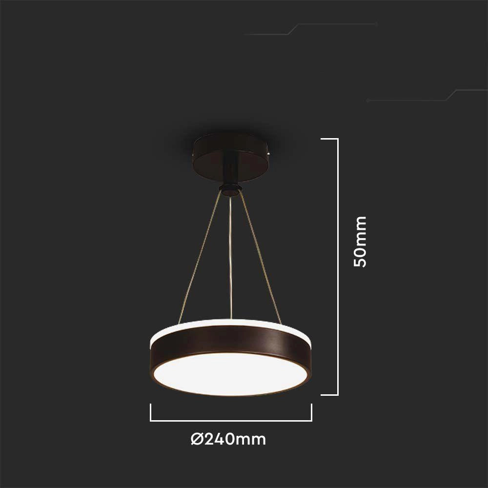 Plafoniera LED rotonda nera 24cm 12W V-TAC VT-7765