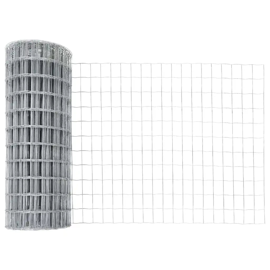 Recinzione da Giardino | Recinzione con Posto Argento 0,8 x 10 m Acciaio