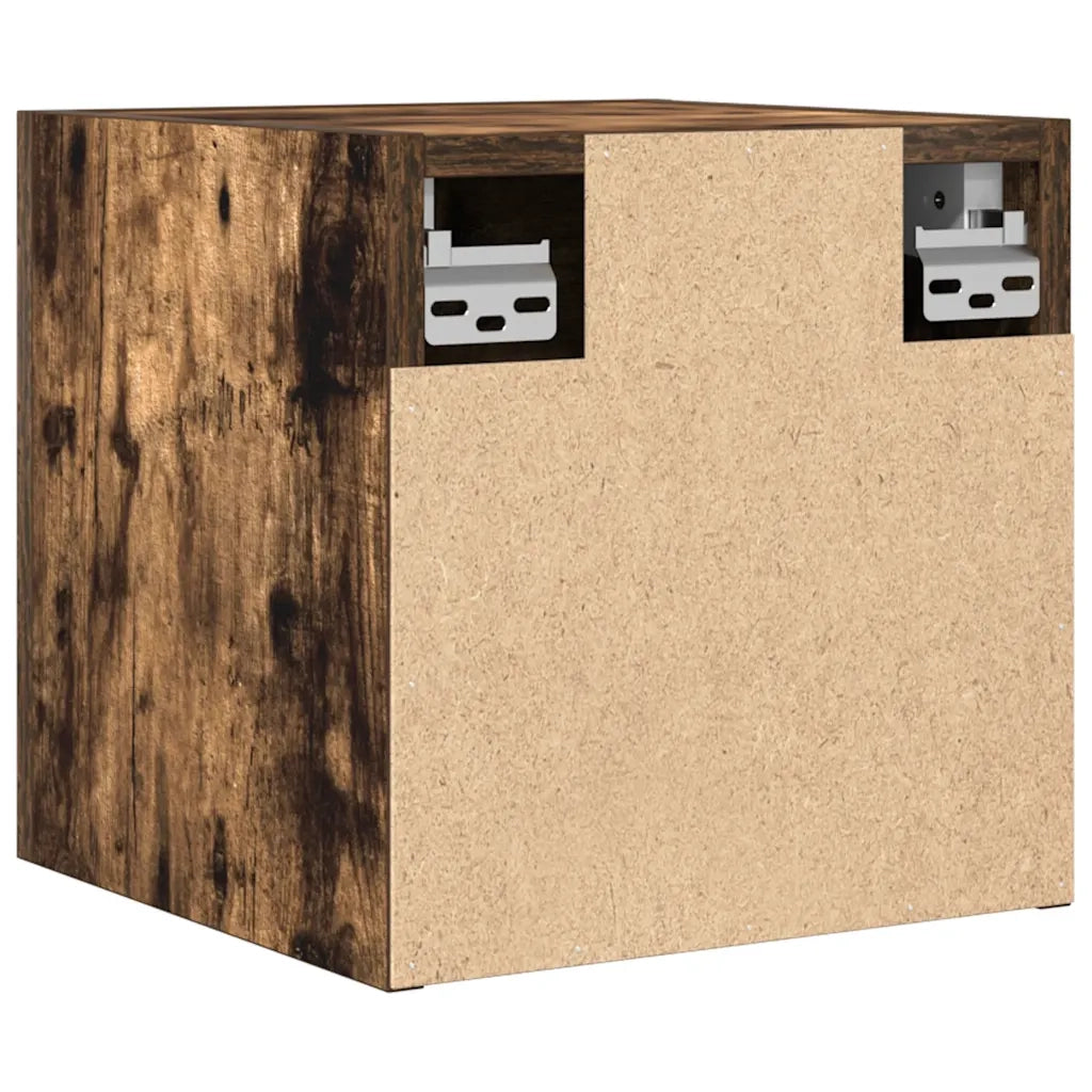 Armadietti TV Montati a Parete 2pz Rovere Fumo 30,5x30x30 cm