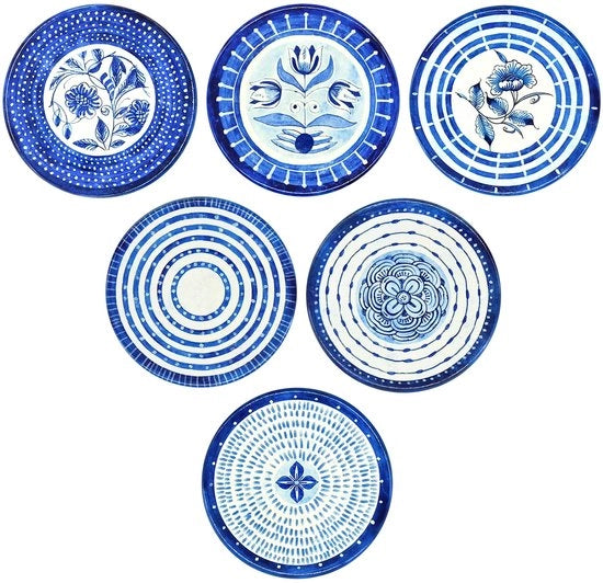 Sostegni per bicchieri, set di 6 sostegni per bicchieri e tazze con piede di corno, sostegni decorativi rotondi per arredamento, sostegni termoresistenti per bar, ristoranti, casa, feste, ufficio