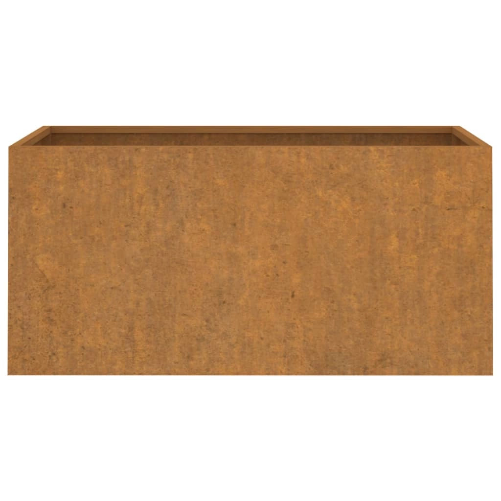Fioriera rialzata per piante e fiori terrazza giardino 62 x 30 x 29 cm acciaio corten marrone 02_0037740