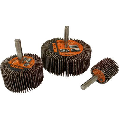 RUOTA ABRASIVA LAMELLARE 776 WOKIN - MM 50X25 GRANA  80 G.MM 6 776450- 5 pezzi