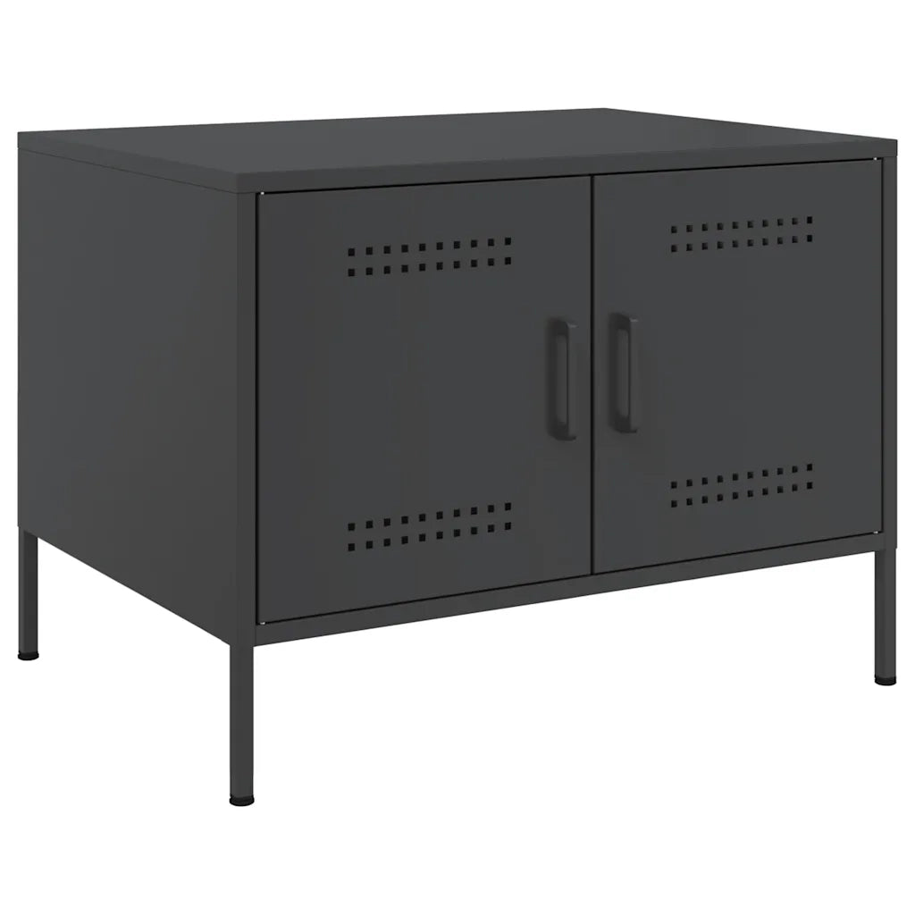 Tavolino da Salotto Nero 68x50x50,5 cm in Acciaio 843030