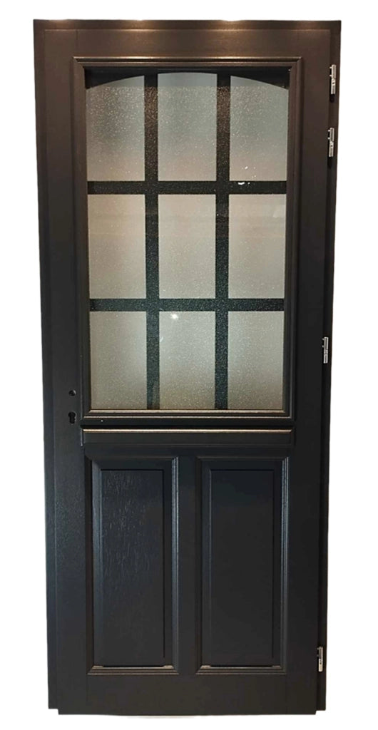 Porta d'ingresso in legno Exo modello 'Alicia' 215X90 a sinistra con maniglia e barra senza maniglia